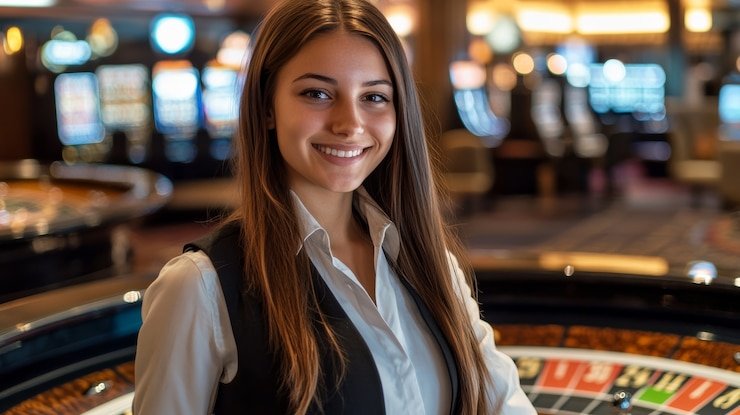 Gambaran arena hiburan virtual sepak bola dan live casino dengan pengguna aktif di dekstop dan perangkat mobile